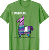 Funny gaming T-Shirts Loot Llama I Can Explain Gaming T-Shirt T-Shirt - Grass Green