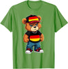German Teddy Bear Breakdance Rapper German Flag Teddy Bear Germany Hip Hop T-Shirt - Grass Green