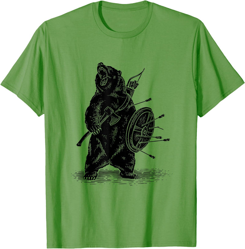 Amazing T shirt Viking Bear T-Shirt Polar Bear T-Shirt T-Shirt - Grass Green