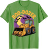 Bulldozer Halloween Costume Toddler Spooky Ghost Boo-Dozer Halloween Kids Bulldozer T-Shirt - Grass Green
