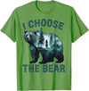 I choose the bear Apparel I choose the bear Shirt 2024 Bear In The Camp Trending T-Shirt - Grass Green
