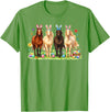 Easter Day Bunny Rabbit Horse Lover Equestrian Horse Riding T-Shirt in Grass Green