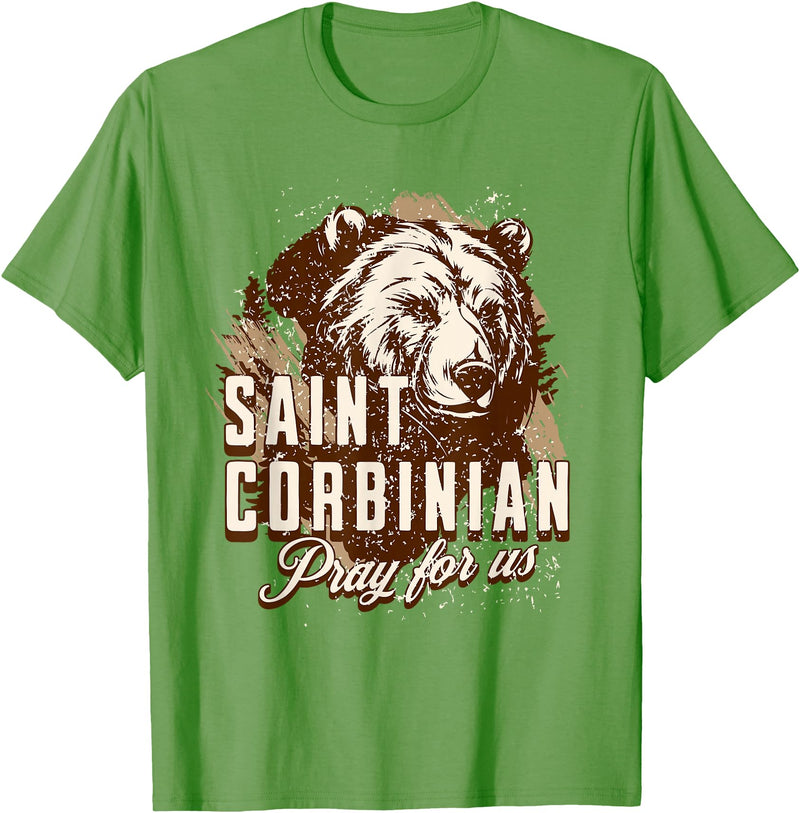 Happy Catholics St Corbinian German Saints German Catholic Bear T-Shirt - Grass Green