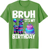 Llama Lover Gift Co. Bruh Its My Birthday Llama Pinata T-Shirt - Grass Green