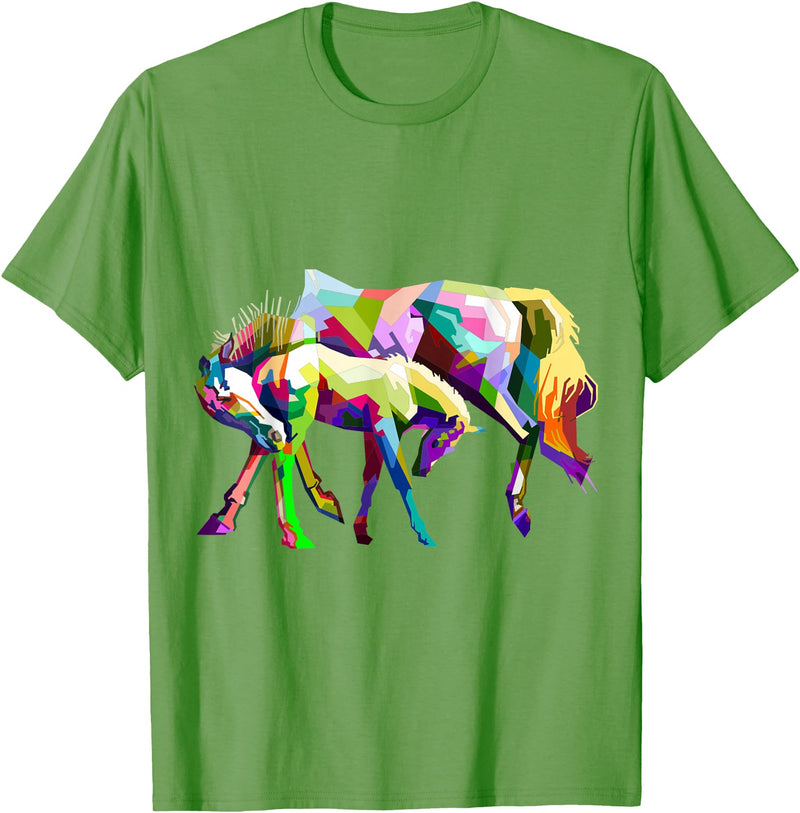 Clothing25 Horses! T-Shirt - Grass Green