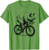 Pig Biker Pig Riding Bike Biker Bicycle Lover Biking T-Shirt - Grass Green