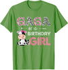 Cow Birthday Cow Lover Gifts For Family Men Woman Gaga of The Birthday Girl Farm Cow Grandma Matching Family T-Shirt - Grass