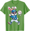 Funny Baseball Drip Rabbit Bunny Easter Men Boys Kids T-Shirt in Grass Green