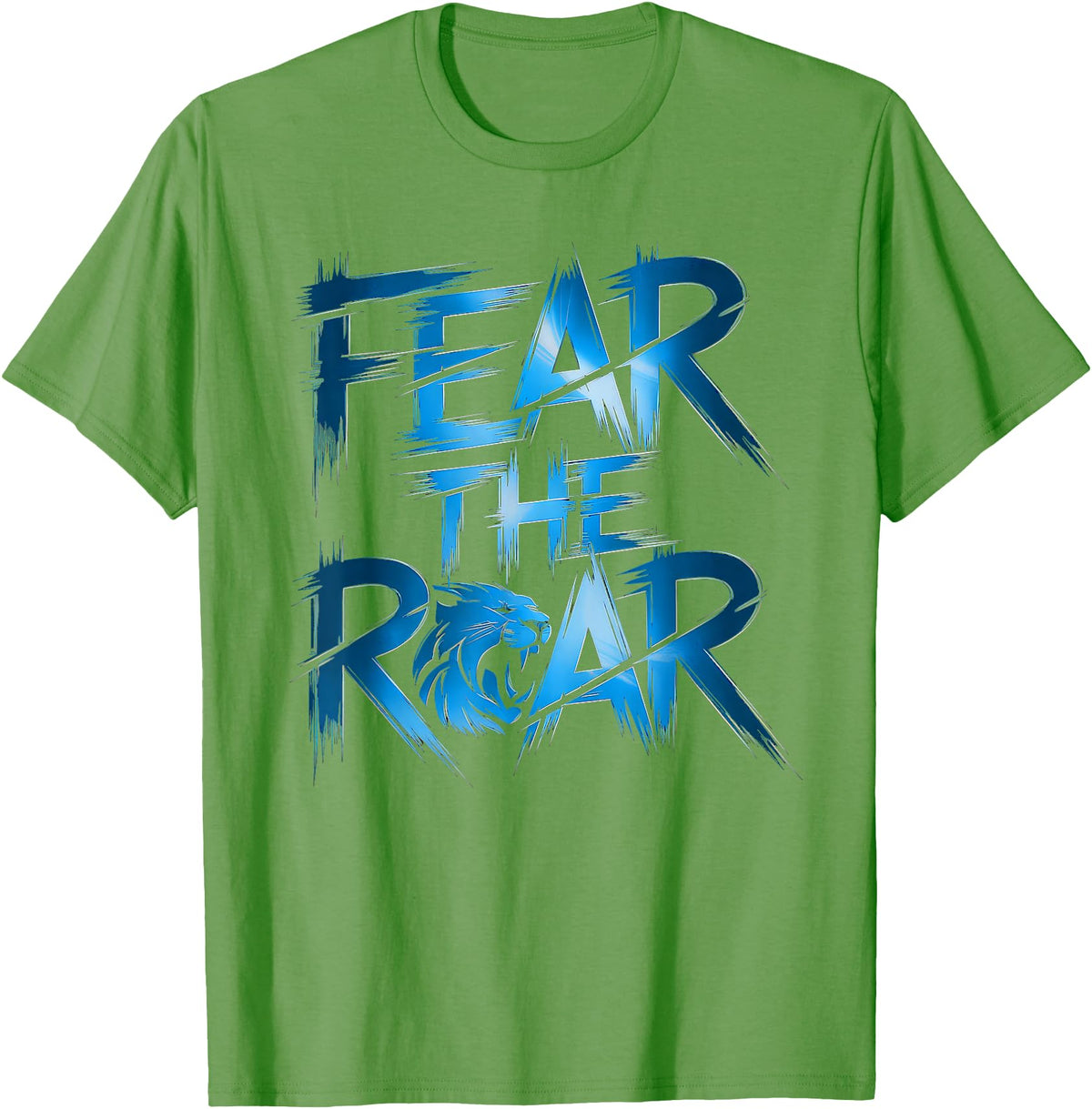 Lions Tshirt Men Women Blue Animal School Sport Fan Lion T-Shirt - Grass Green