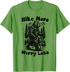 Outpost Scouting Gear by Giant Step Design Co. Hike More Worry Less Funny Cub Scouts BSA Hiking Bear T-Shirt - Grass Green