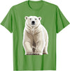 Polar bear for Men Women Design byMH Polar Bear T-Shirt - Grass Green