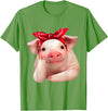 Fabulous Farm Animals Shirts Red Bandanna Pig Funny I Love Piggy T Shirt T-Shirt - Grass Green