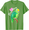 Parrot and Pet Bird Owners Amazon Parrot Lover Bird Mom Watercolor T-Shirt - Grass Green