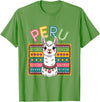 Peru Flag Peruvian Roots Peru Llama Peruvian Roots Peru Heritage T-Shirt - Grass Green