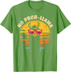 Retro No Prob-Llama & Alpaca Lover Gifts Retro NO Prob-Llama Gift - Vintage Llama Alpaca T-Shirt - Grass Green