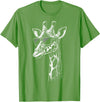 Cool Giraffe Safari Wildlife Giraffe Sunglasses T-Shirt - Grass Green