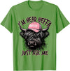 Cool Funny Gag Gifts Design Tee for Men Women I'm Head Heffa Just Ask Me Bossy Highland Cow Baseball Cap T-Shirt - Grass