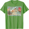 Mel & Bear Treasure Map Ship Sharks Pirates & Skulls Shirt Boys Kids T-Shirt - Grass Green