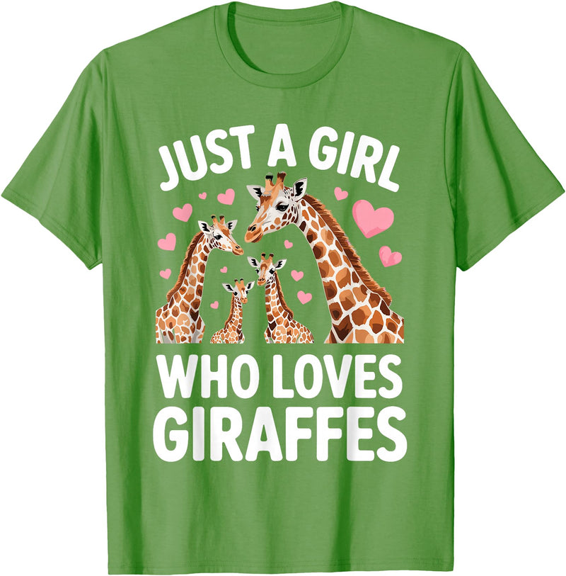 Giraffe Gift For Giraffe Lover Accessories & Stuff Funny Giraffe Design for Women Girls Safari Giraffe Lovers T-Shirt - Grass Green