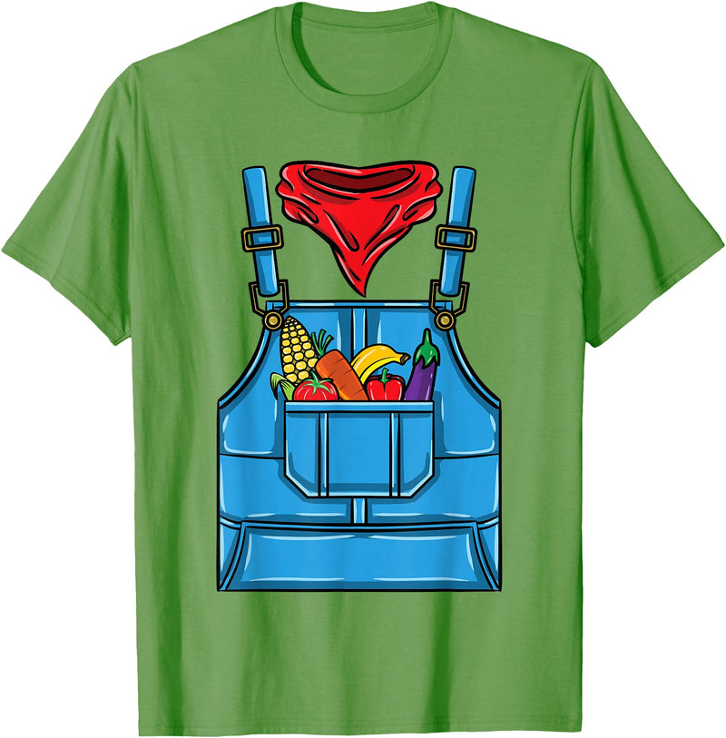 Hiking Lover Design Farmer Costume Black Halloween T-Shirt, Unisex-Adults, Short Sleeve, Small - Grass Green