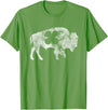 Buffalo Shamrock St Patricks Day -01 Buffalo Shamrock St. Patrick's Day Irish Saint Paddy's Bison T-Shirt - Grass Green