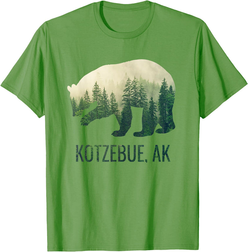 Kotzebue SE Alaskan Wild Bear & Nature Lover Kotzebue Grizzly Bear Southeast Alaska Forest Wildlife T-Shirt - Grass Green
