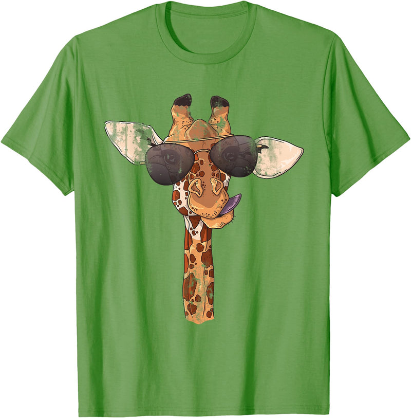 Giraffe Quotes Sunglasses Giraffe T-Shirt - Grass Green