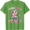 Cow Themed Birthday Party Supplies For Girl 5th Holy Cow I'm Five 5 Years Old 5th Birthday Girl Outfit T-Shirt - Grass Green
