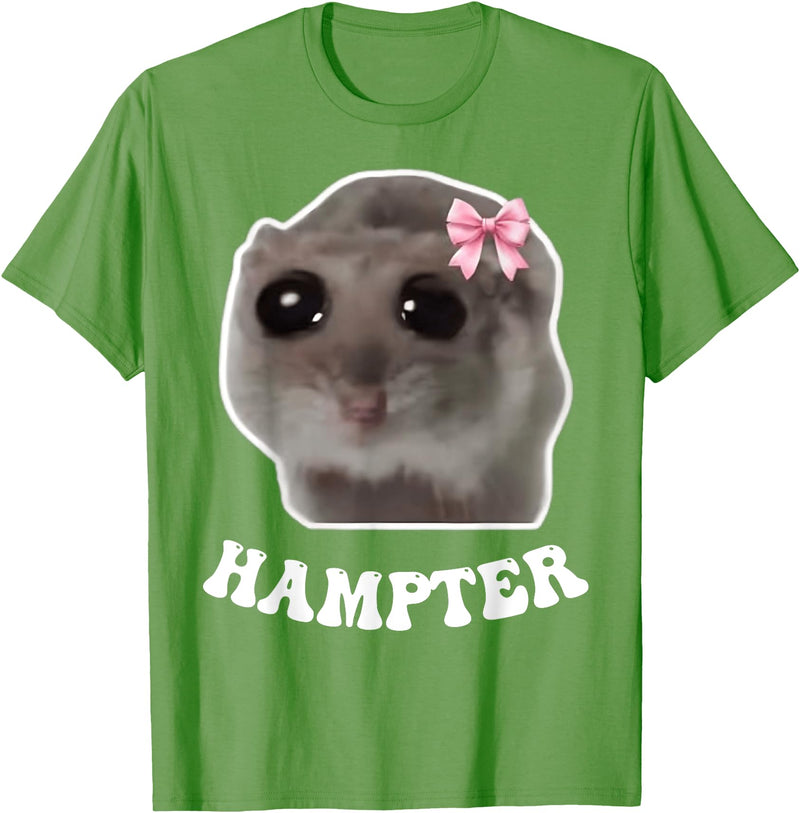 Hampter Sad Hamster Meme Hamster Lover Oddly Specific Memes T-Shirt - Grass Green