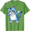 generic Funny Cartoon Korean Tiger for Youth Toddler Kids Boys Girls T-Shirt - Grass Green