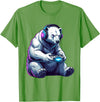 Funny Graphic Gamers tee Polar Bear Funny Video Games Polar Bear T-Shirt - Grass Green