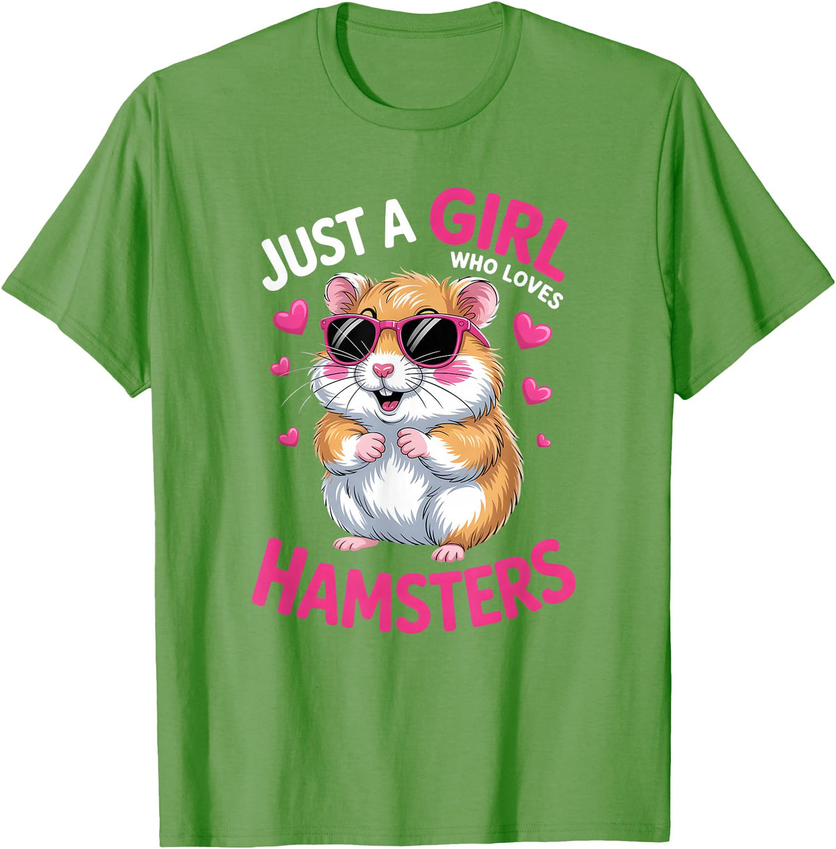 Girls Hamster T-Shirt - Grass Green