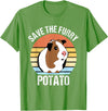 Vintage Guinea Pig Shirts and Gifts Save The Furry Potato Funny Guinea Pig T-Shirt - Grass Green
