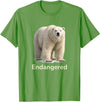 Endangered Animal Species Apparel Company Polar Bear Endangered Animal Species T-Shirt - Grass Green
