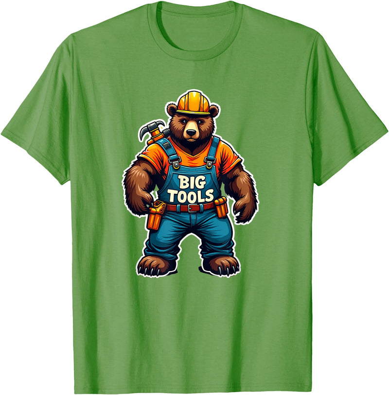 Jay Moe Design I Love Muscle Bear Funny Gay Big Tools LGBTQ Pride Vintage T-Shirt - Grass Green
