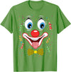 Clown Costume Carnival Halloween Birthday Party Carnival Clown Face Circus Costume Kids Men Women Carnivals T-Shirt - Grass