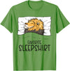 Sleeping & Napping Shirt Gifts For Nap Lovers Favorite Sleepshirt Lion, Napping Lion Pajama T-Shirt - Grass Green