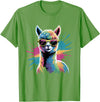 Funny Llama Lover Graphics Funny Llama Alpaca with Sunglasses Animal Graphic T-Shirt - Grass Green