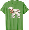 Cute Polar Bear Xmas Quilt Winter Holiday Patchwork Polar Bear Cute Christmas Quilt T-Shirt - Grass Green