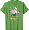 Peppa Pig Happiness Is Handmade Peppa & Rebecca Hugging T-Shirt - Grass Green