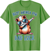 Funny Guinea Pig Daddy Cute Guinea Pig Designs Guinea Pig Dad Funny Guinea Pig T-Shirt - Grass Green