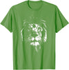 Löwe Löwen Tiere Motiv Lion Africa Lion Shirt Animals Lion Head Lion Mane Gift T-Shirt - Grass Green