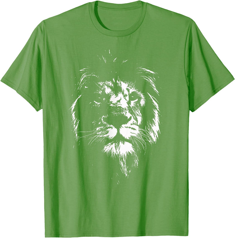 Löwe Löwen Tiere Motiv Lion Africa Lion Shirt Animals Lion Head Lion Mane Gift T-Shirt - Grass Green