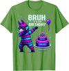 Llama Pinata Birthday Family Decorations Bruh Its My Birthday Llama Pinata Boy Girl Family Party Bday T-Shirt - Grass Green