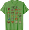 Crabs and Crustaceans Designs Colorful Crab Species - Crabs T-Shirt - Grass Green