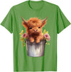 MINI HIGHLAND COW DESIGNS MINI HIGHLAND COW GRAPHIC T-Shirt - Grass Green