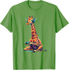 Giraffe Gamer Lovers Animal Men Women Kids Giraffe Gaming Animal Video Games Funny Giraffe T-Shirt - Grass Green