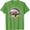 Blue Spring State Park Sea Cow Florida Blue Spring State Park Orange City Florida Manatee Sea Cow T-Shirt - Grass Green