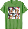 Xmas Guinea Pigs Santa Animal Selfie Men Women Guinea Pig With Santa Hat Christmas Guinea Pig Lover T-Shirt - Grass Green