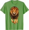 click here for better realistic Animals tees Lion Walking Realistic for Lovers Lions King African Animal T-Shirt - Grass Green